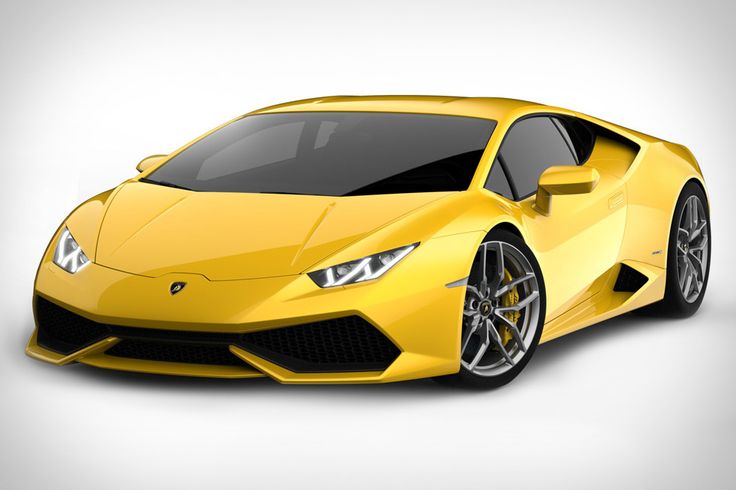 Yellow Lamborghini sports car.